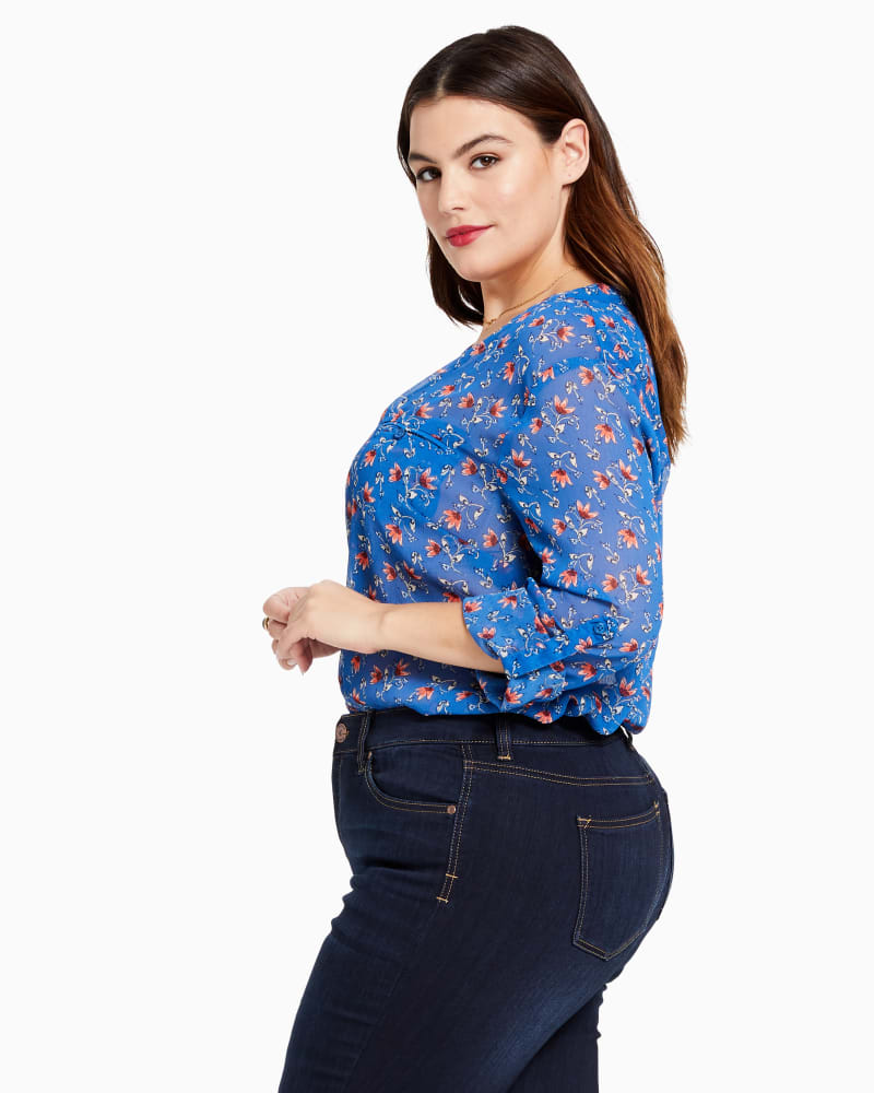 Front of plus size Demi Button Down Floral Blouse by Kut From The Kloth | Dia&Co | dia_product_style_image_id:117687